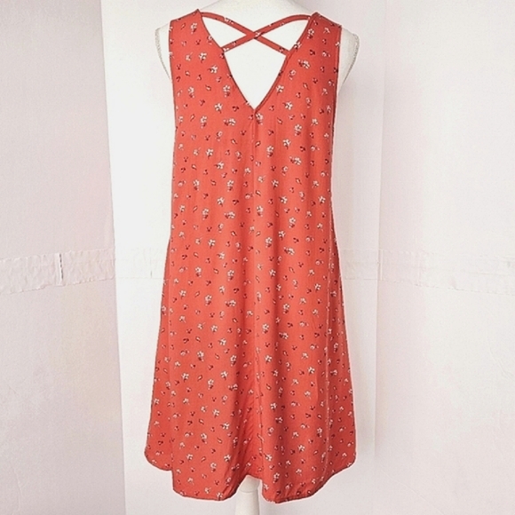 Gap Vermillion Womens Floral Sleeveless Midi Tank Dress in Rayon SzXS NWT - Picture 9 of 13